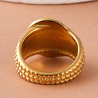 Crystal Embellished Gold Statement Ring