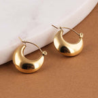 Convex Crescent Earrings