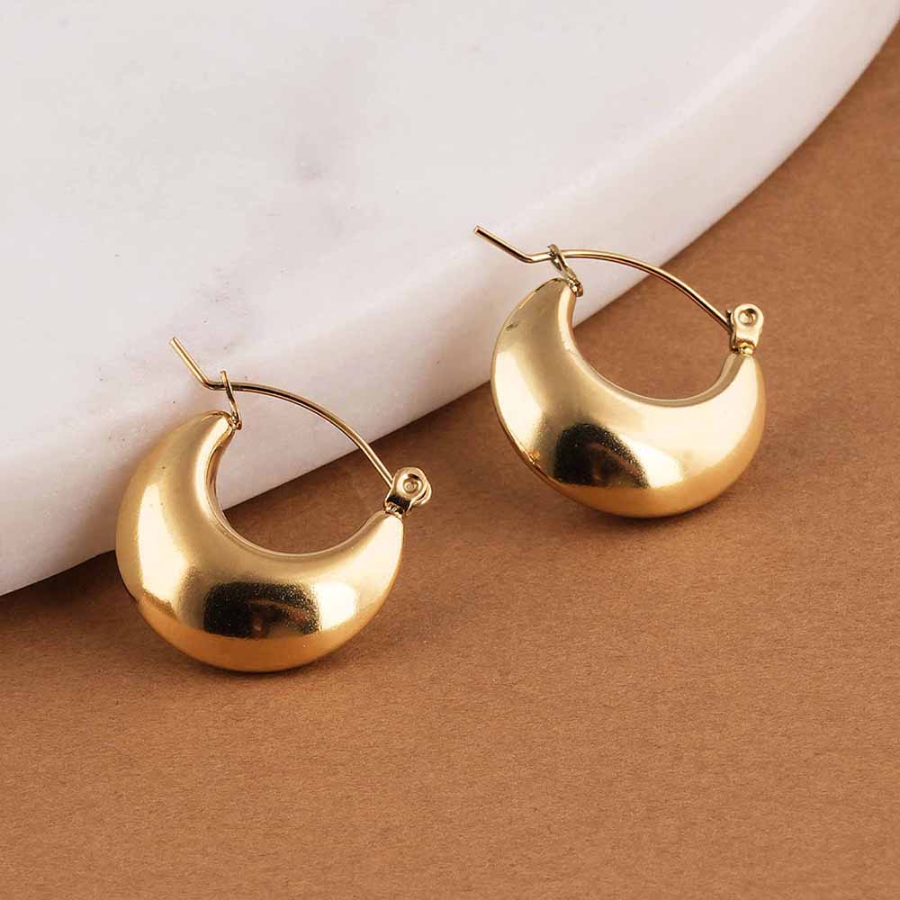 Convex Crescent Earrings