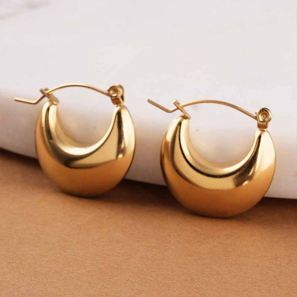 Convex Crescent Earrings
