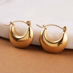 Convex Crescent Earrings
