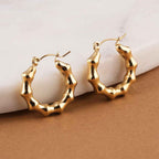 Bamboo Statement Hoops