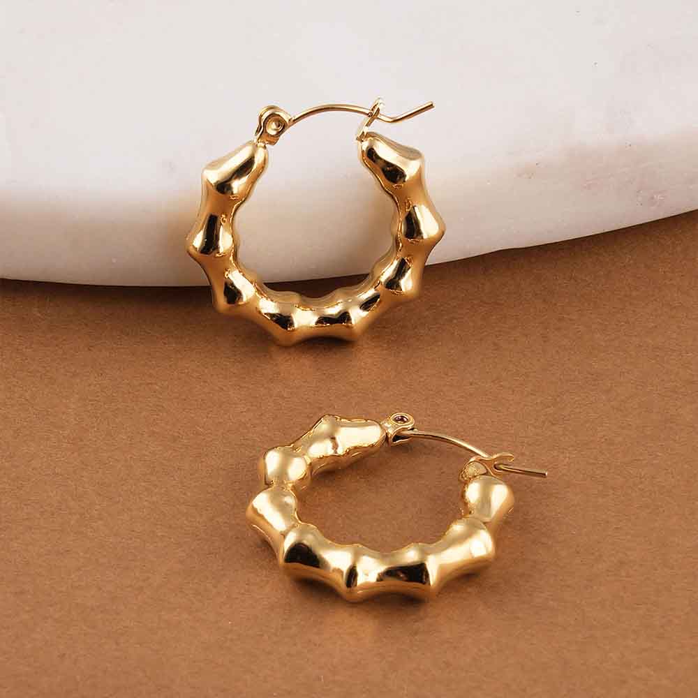 Bamboo Statement Hoops