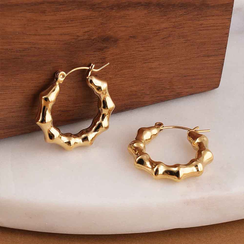 Bamboo Statement Hoops