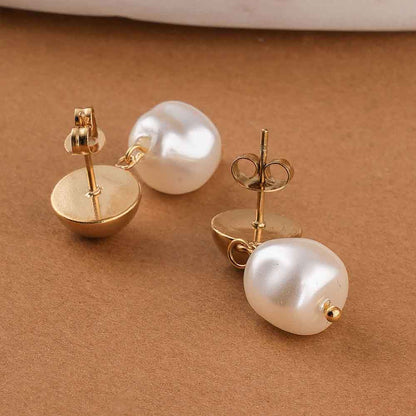 Ember Tear Pearl Earrings