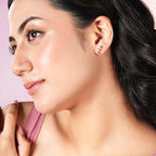 Bladerose Spark 925 Sterling Silver Rose Gold Studs