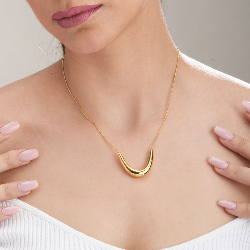 Golden Boomerang Necklace