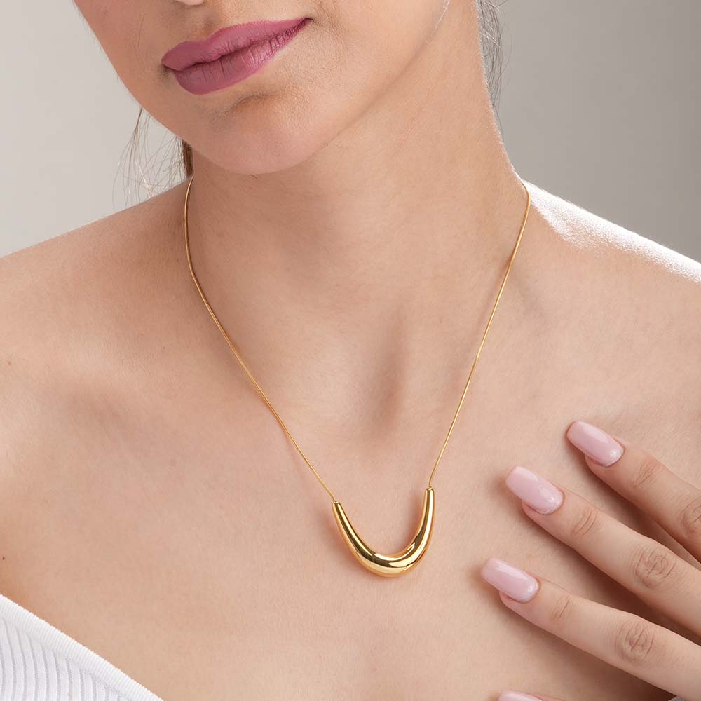 Golden Boomerang Necklace