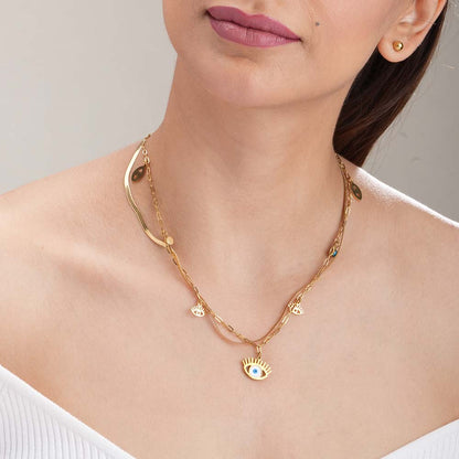 Evil-eye Cascade Necklace