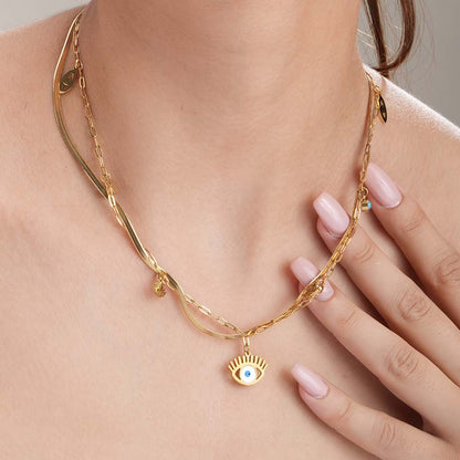 Evil-eye Cascade Necklace