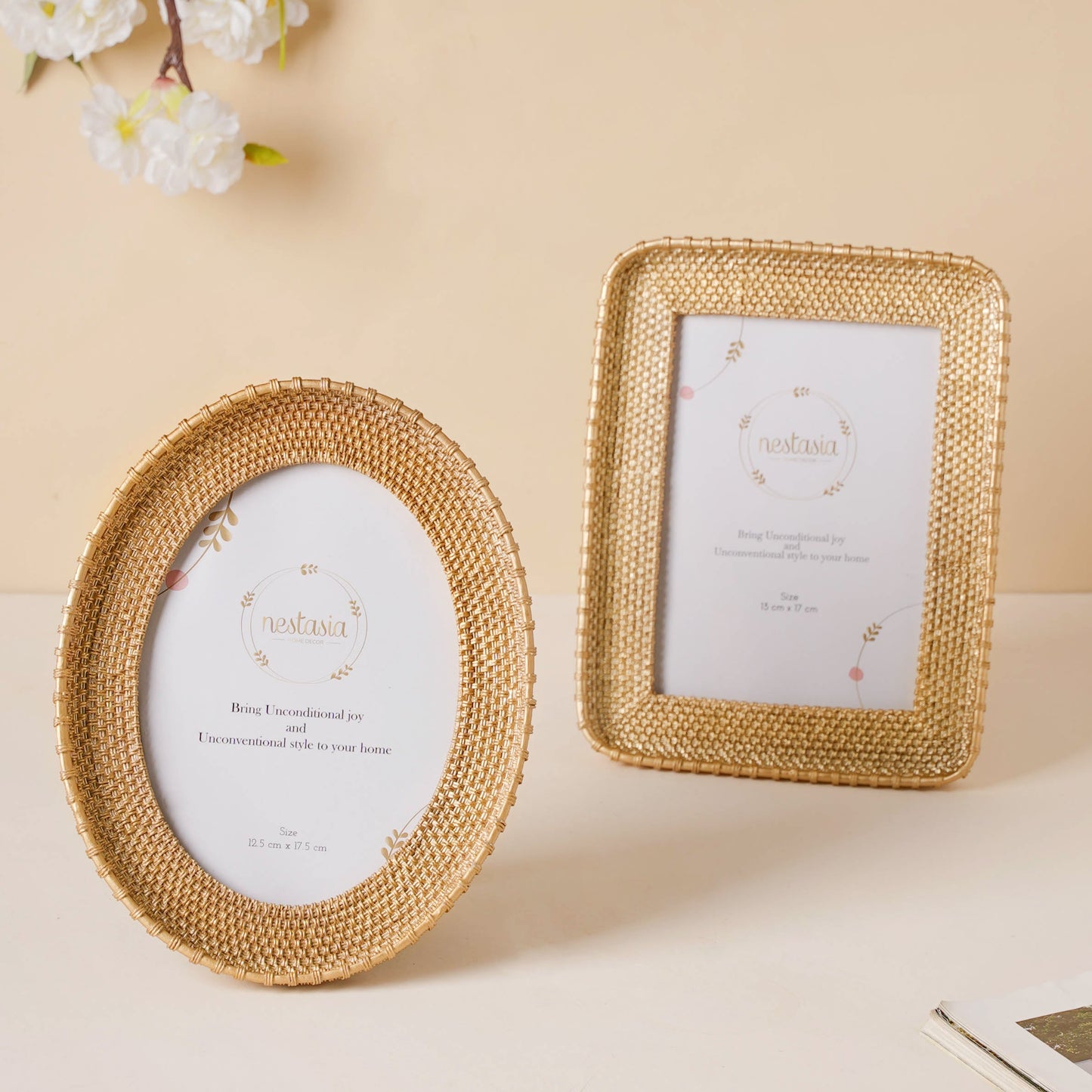 Gold Basket Photo Frame