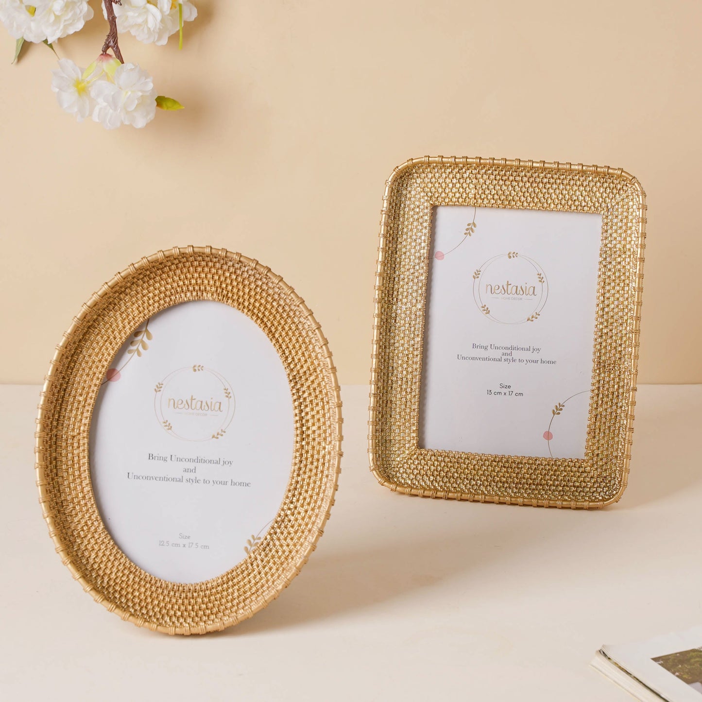 Gold Basket Photo Frame