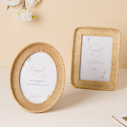 Gold Basket Photo Frame
