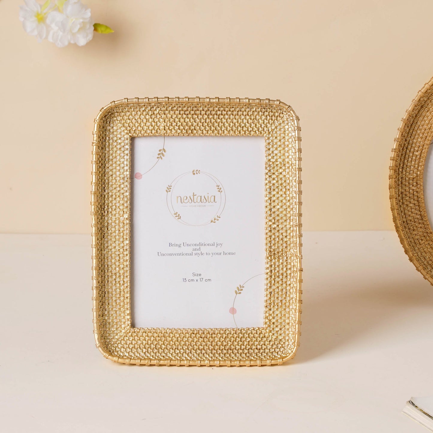 Gold Basket Photo Frame
