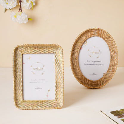 Gold Basket Photo Frame