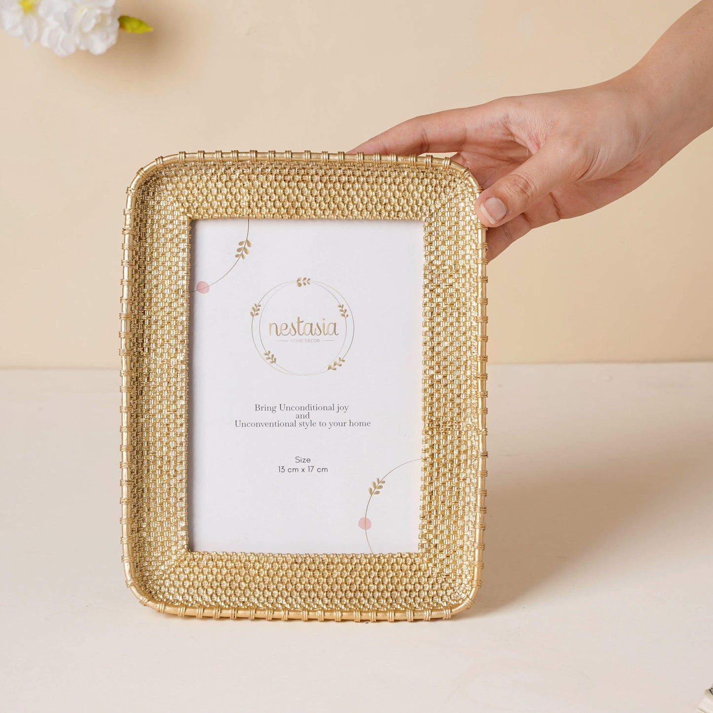 Gold Basket Photo Frame