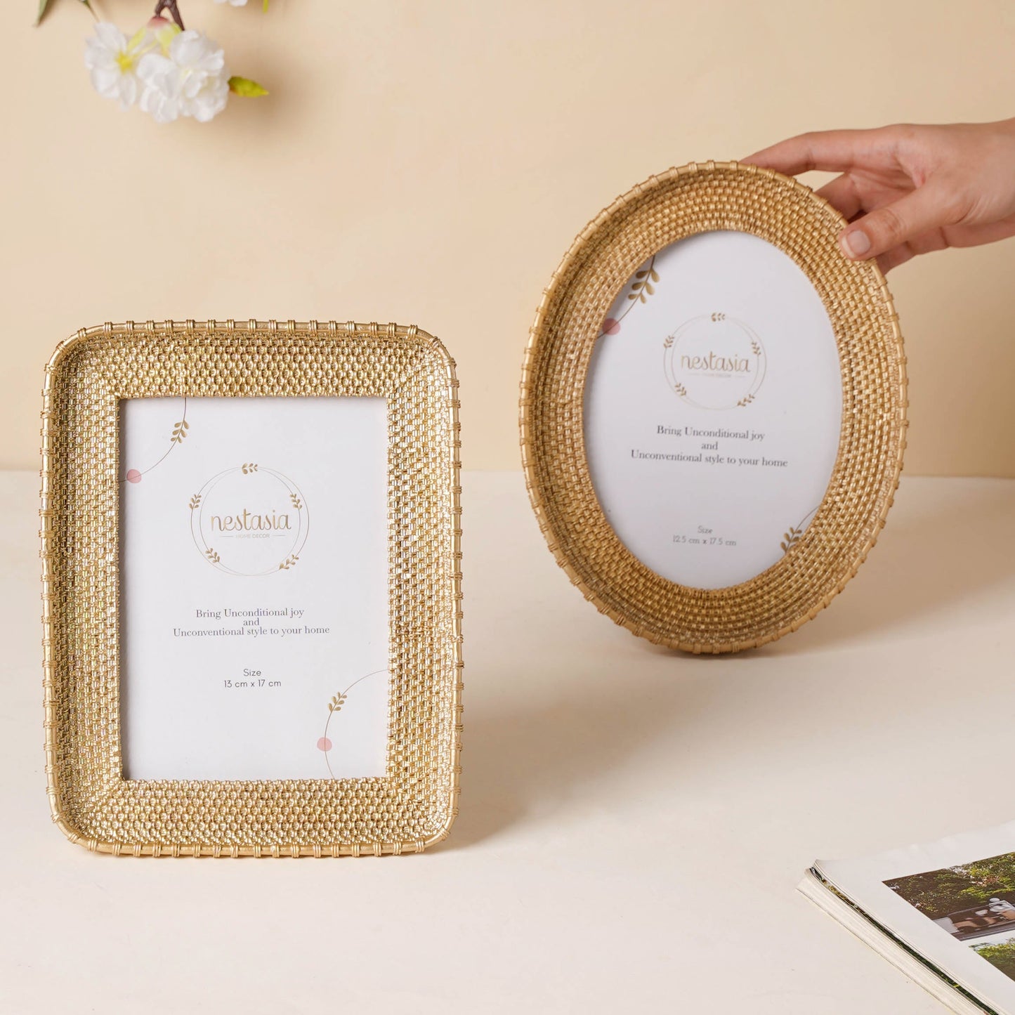 Gold Basket Photo Frame