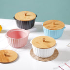 Bliss Blue Scalloped Pot With Lid 8 Inch