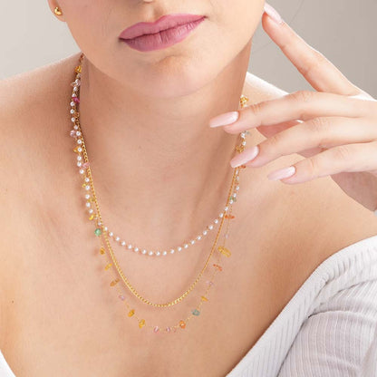 Rainbow of Gems Layered Necklace