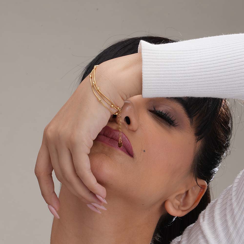 Beaded Beauty Layered Chain Bracelet