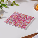 Moroccan Art Square Ceramic Tiled Trivet Pink