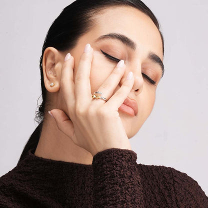 Twin Heartbud Wrap Ring