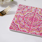 Moroccan Art Square Ceramic Tiled Trivet Pink