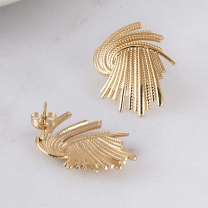 Whirlwind Gold Earrings
