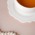 Riona Flower Cup And Plate Set White