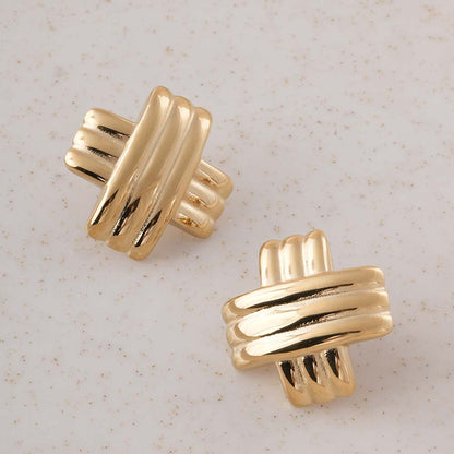Gold Cross Earrings