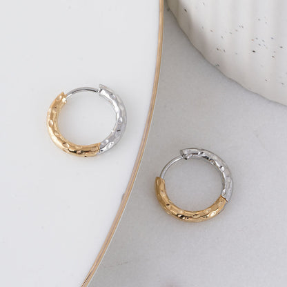 Two-Tone Hoop Earrings