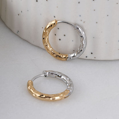 Two-Tone Hoop Earrings