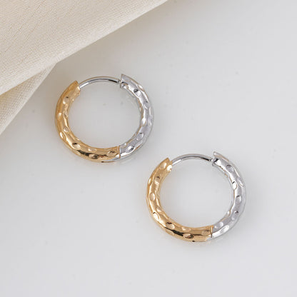 Two-Tone Hoop Earrings