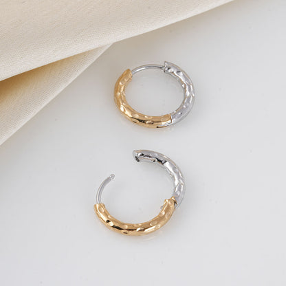 Two-Tone Hoop Earrings