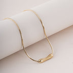 Bend Tube Gold Necklace