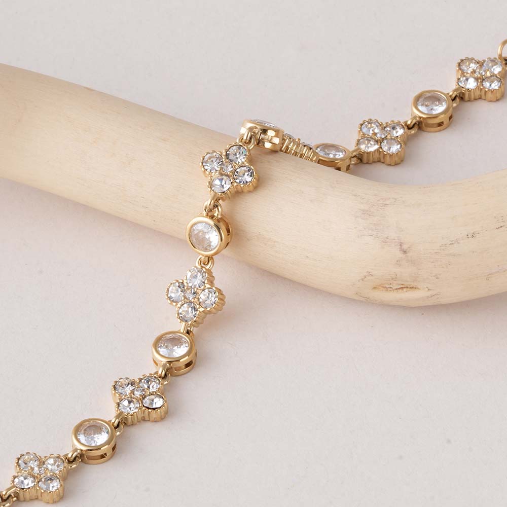 Delicate Crystal Gold Bracelet