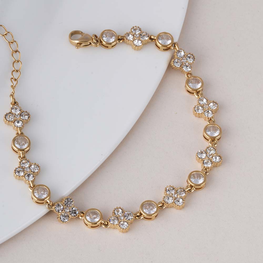 Delicate Crystal Gold Bracelet