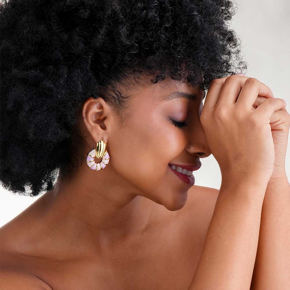 Blush Harmony Sunburst Earrings