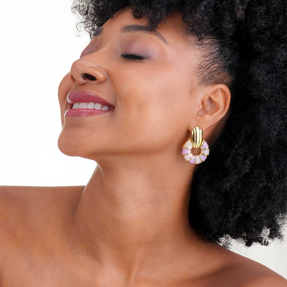 Blush Harmony Sunburst Earrings