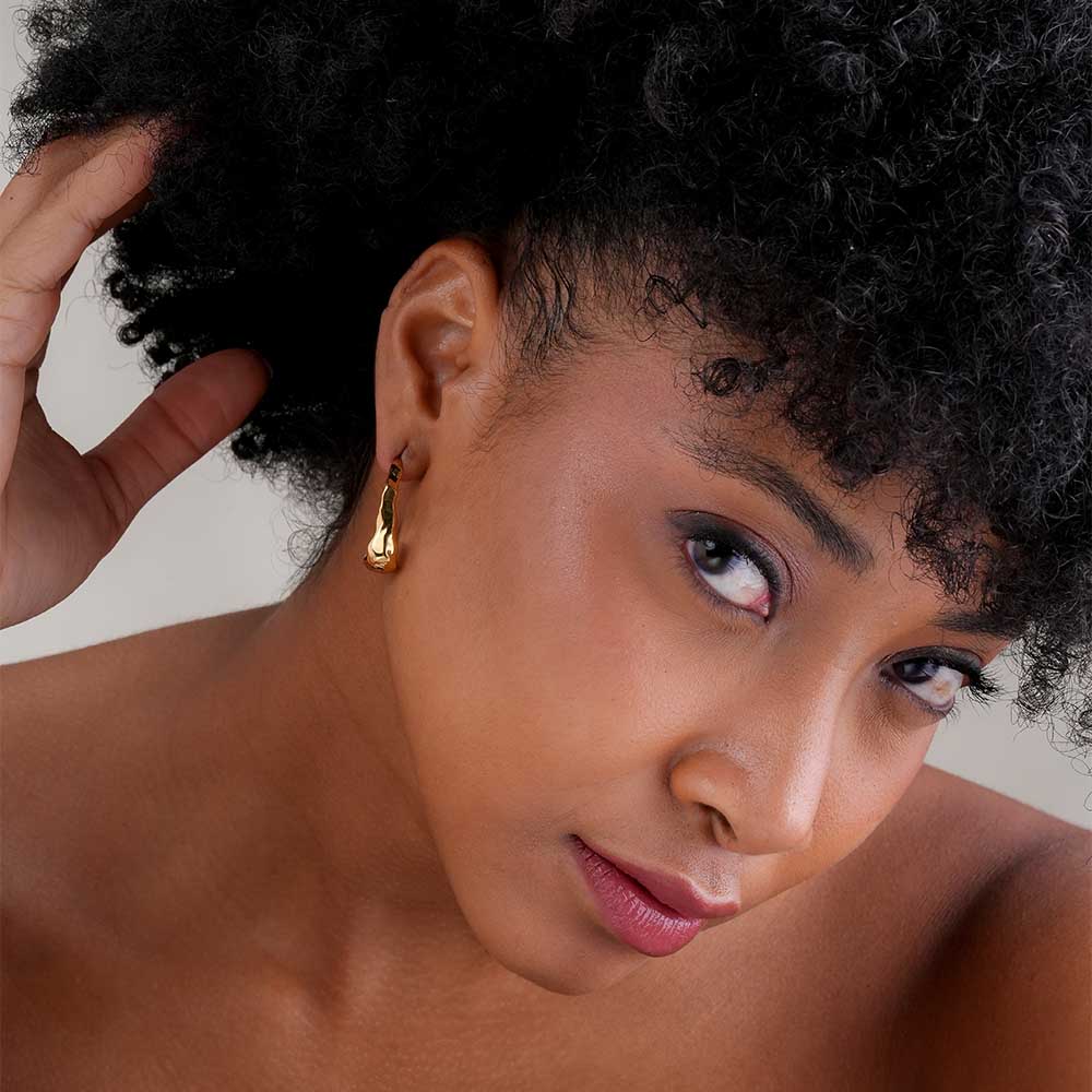 Liquid Gold Hoop Earrings