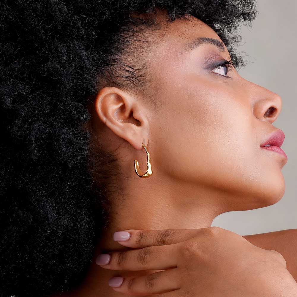 Liquid Gold Hoop Earrings