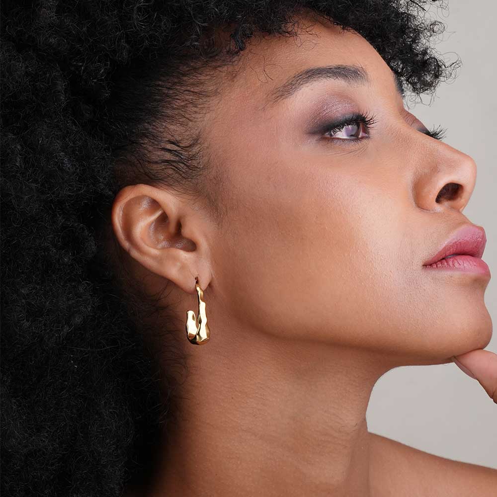 Liquid Gold Hoop Earrings