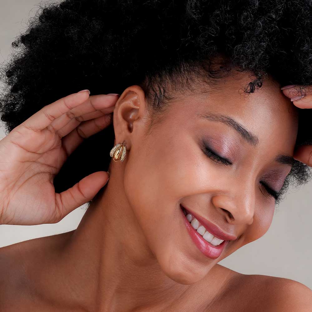 Radiant Gold & Crystal Luxe Earrings