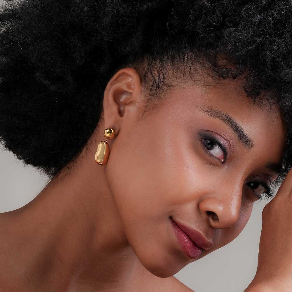Statement Gold Dangle Earrings