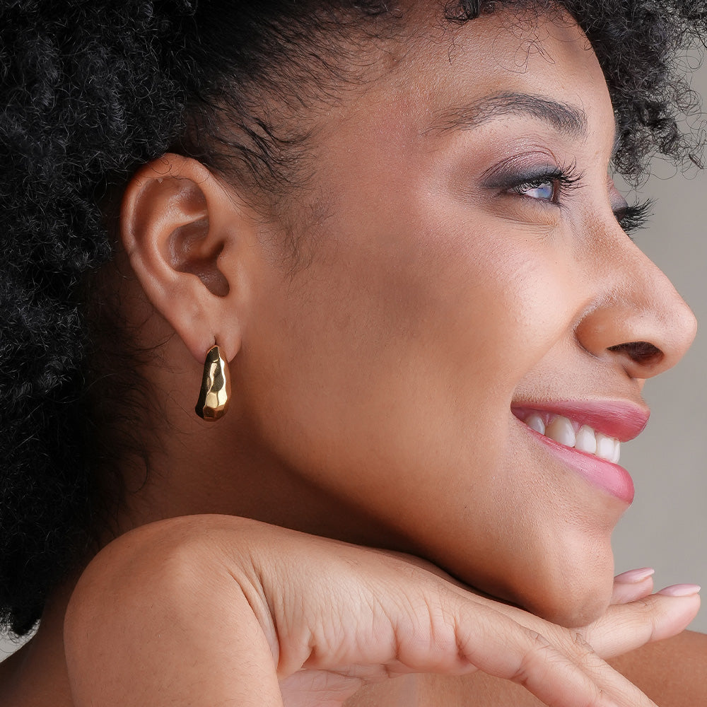 Lunar Gold Crescent Earrings