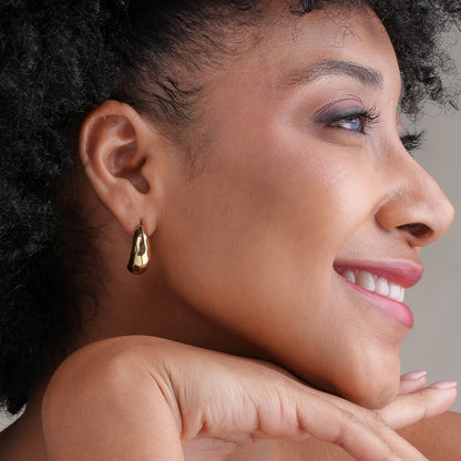 Lunar Gold Crescent Earrings