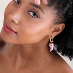 Blush & Coral Tapered Earrings