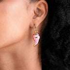 Blush & Coral Tapered Earrings