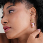 Blush & Coral Tapered Earrings