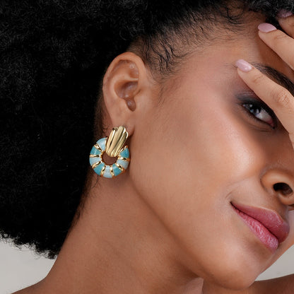 Ocean Breeze Sunburst Earrings